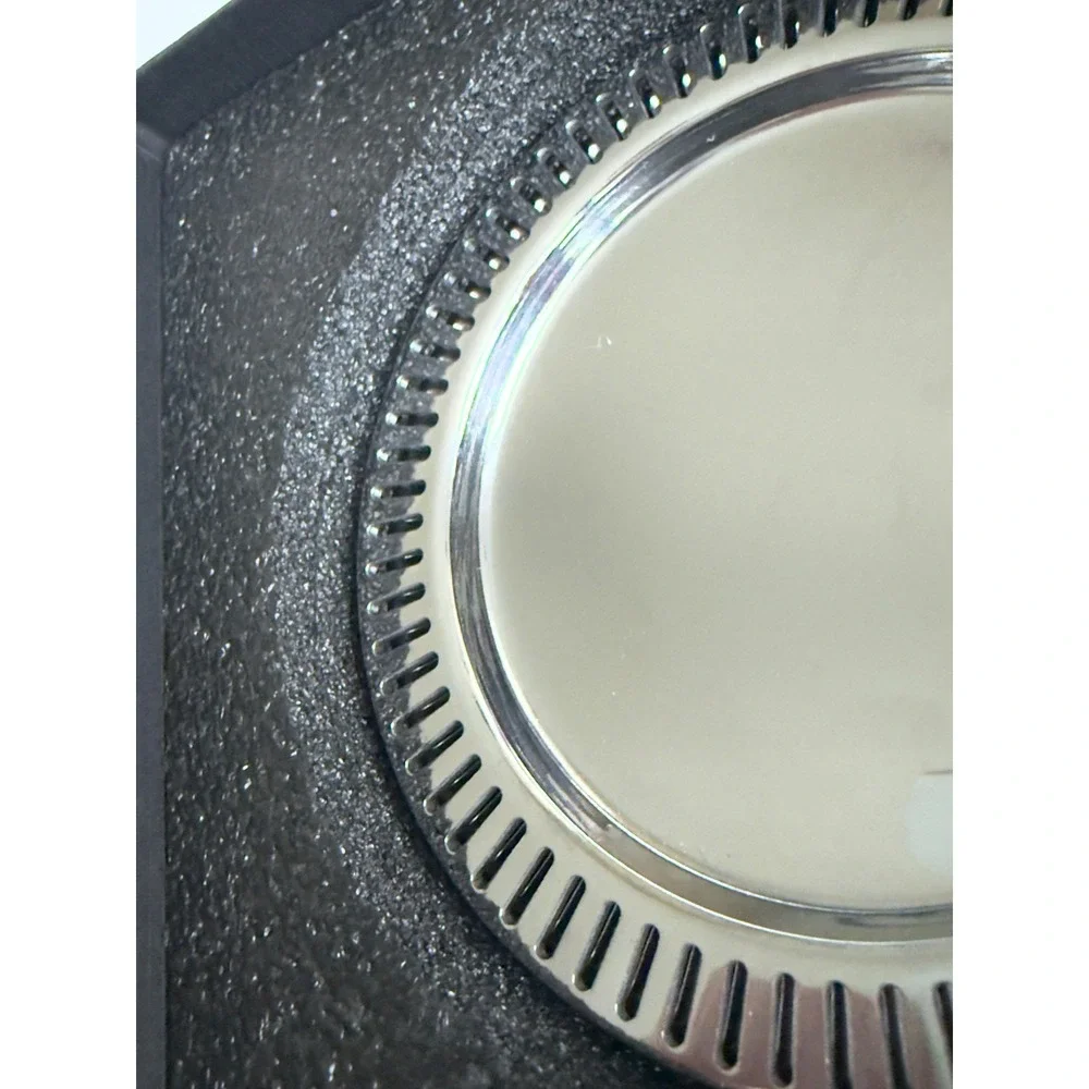 ANNA New York Set of 4 Stainless Steel Striations Coasters New in Box Retail $79